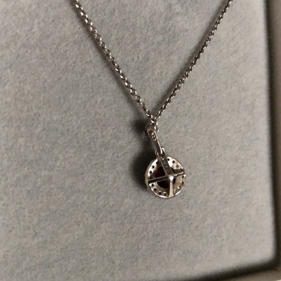 NEW Sterling Silver Gemstone Diamond Necklace - Picture 3 of 9